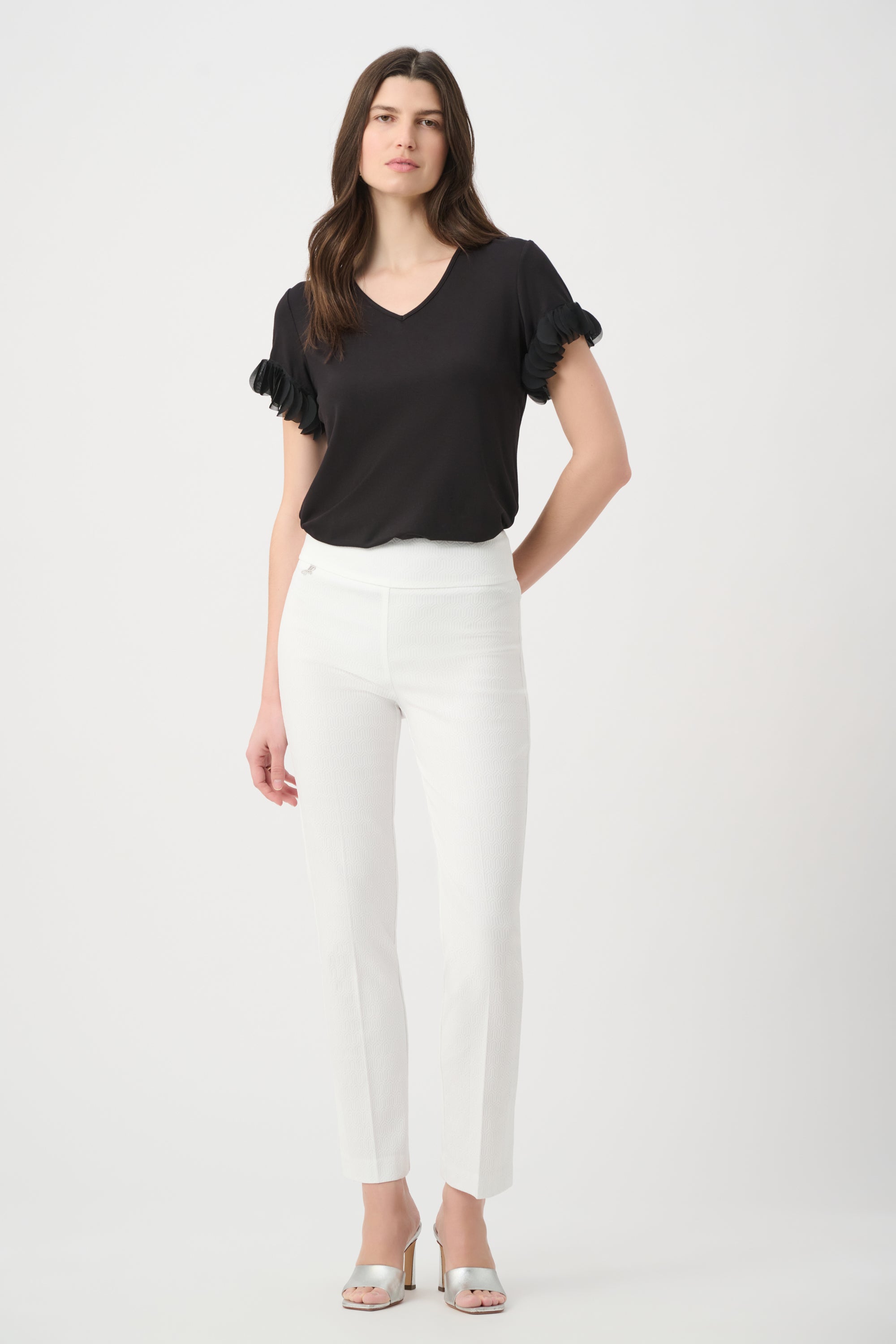 Jacquard Straight Pull-On Pants