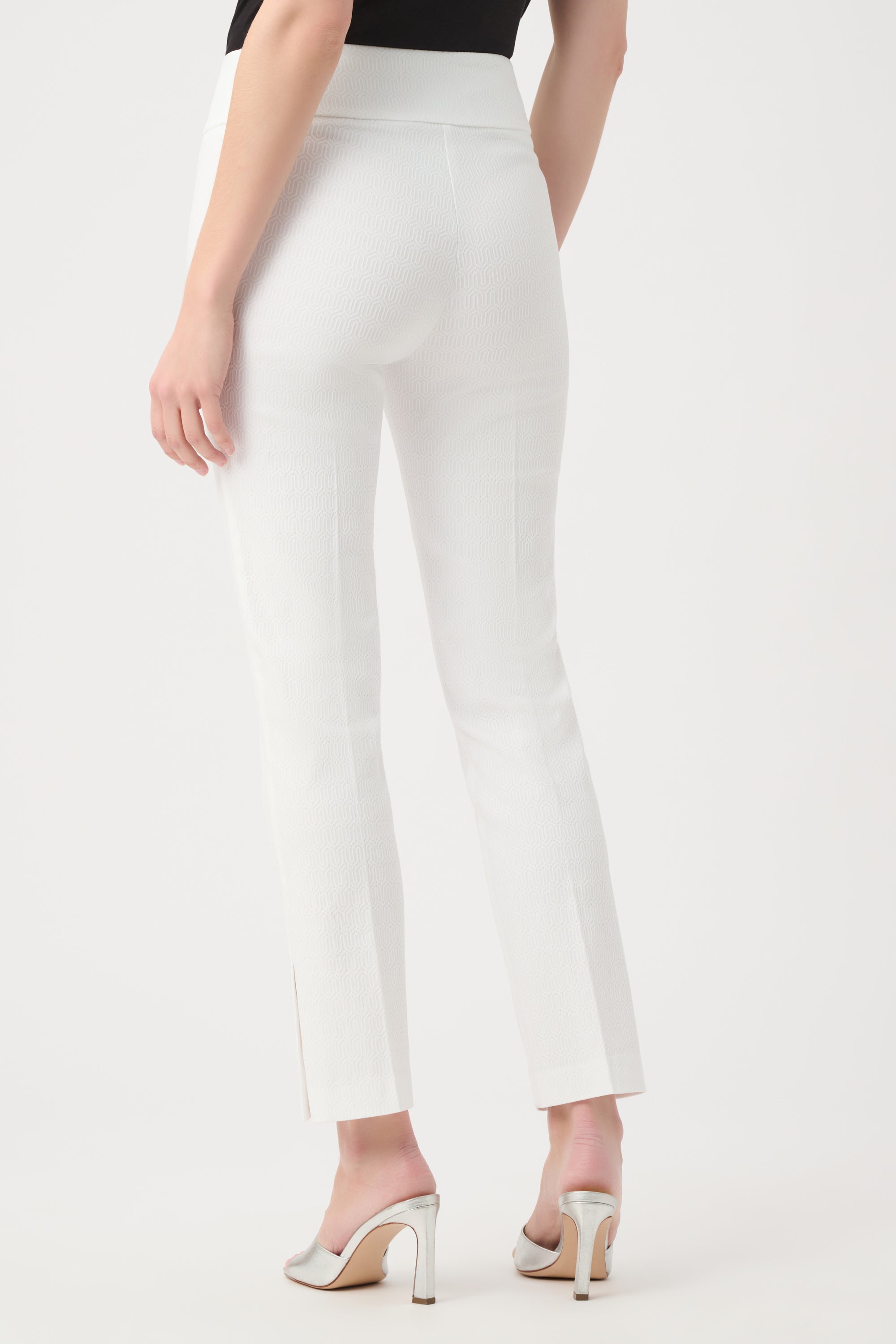 Jacquard Straight Pull-On Pants