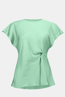 Jospeh Ribkoff Recycled Satin Fitted Top With Front Twist Detail-261149