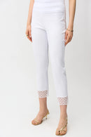 Joseph Ribkof Pull-On Crop Pants With Guipure Detail 261159