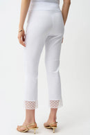 Joseph Ribkof Pull-On Crop Pants With Guipure Detail 261159