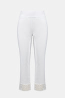 Joseph Ribkof Pull-On Crop Pants With Guipure Detail 261159