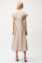 Memory Fit And Flare Dress With Tie Waist