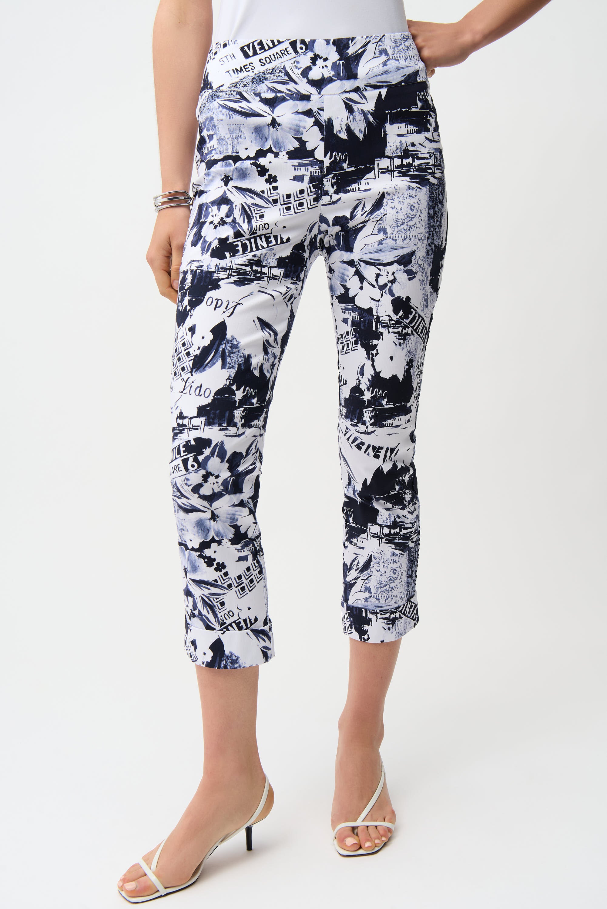 Millennium Conversational Print Crop Pull-On Pants