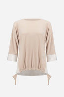 Joseph Ribkoff Silky Knit Stripe High-Low Top-261193