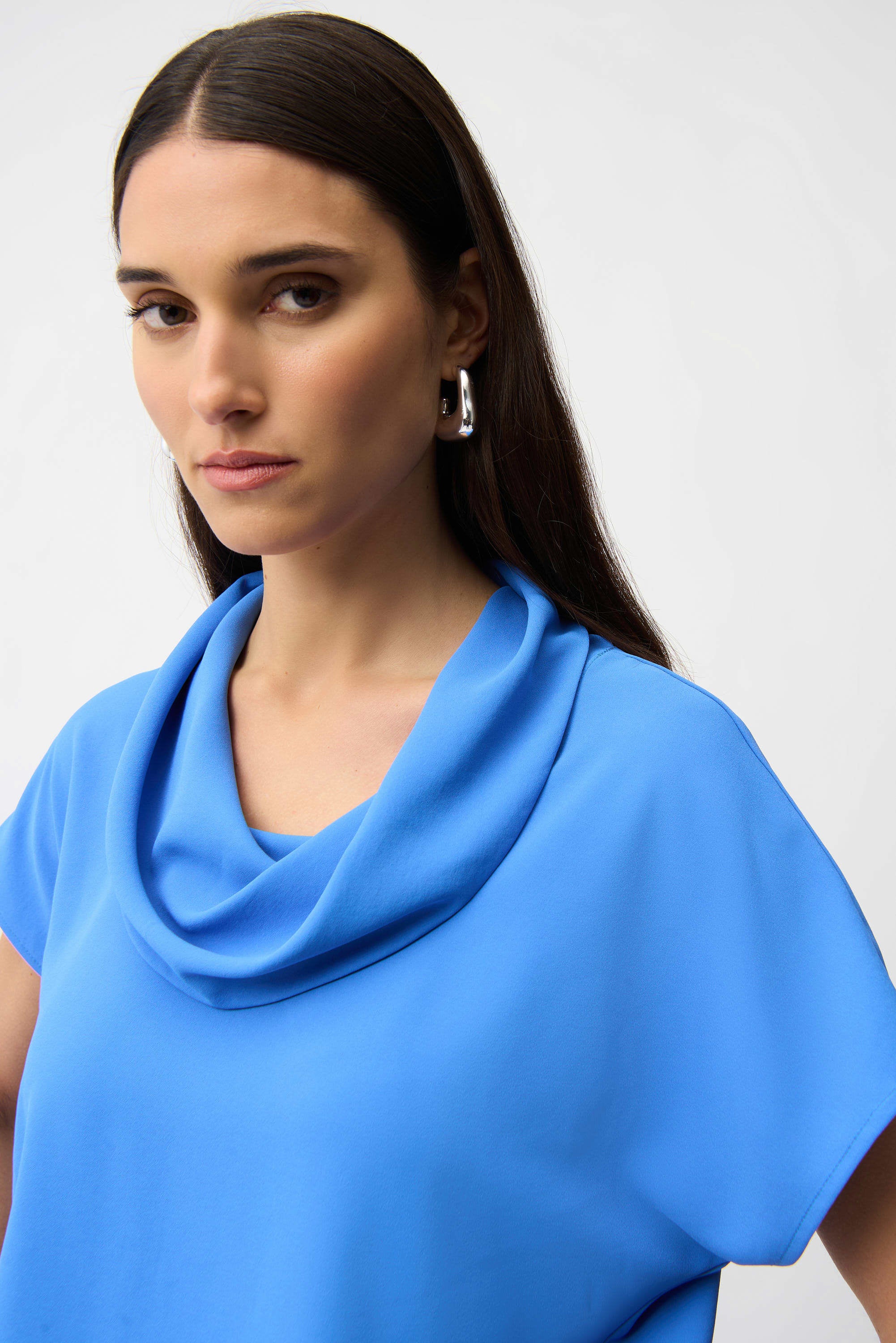 Joseph Ribkoff Eggshell Cocoon Top With Cowl Neckline-261194