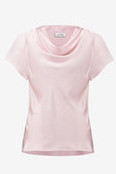 Joseph Ribkoff Recycled Satin Top With Cowl Neckline-261195