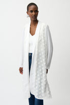 3D Dot Jacquard Cover-Up With Georgette Sleeves