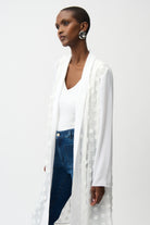 3D Dot Jacquard Cover-Up With Georgette Sleeves