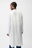 3D Dot Jacquard Cover-Up With Georgette Sleeves