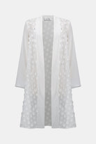 3D Dot Jacquard Cover-Up With Georgette Sleeves