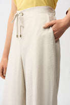 Recycled Textured Woven Wide Leg Pull-On Pants