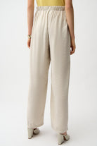 Recycled Textured Woven Wide Leg Pull-On Pants
