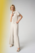 Recycled Textured Woven Wide Leg Pull-On Pants