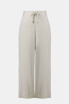 Recycled Textured Woven Wide Leg Pull-On Pants