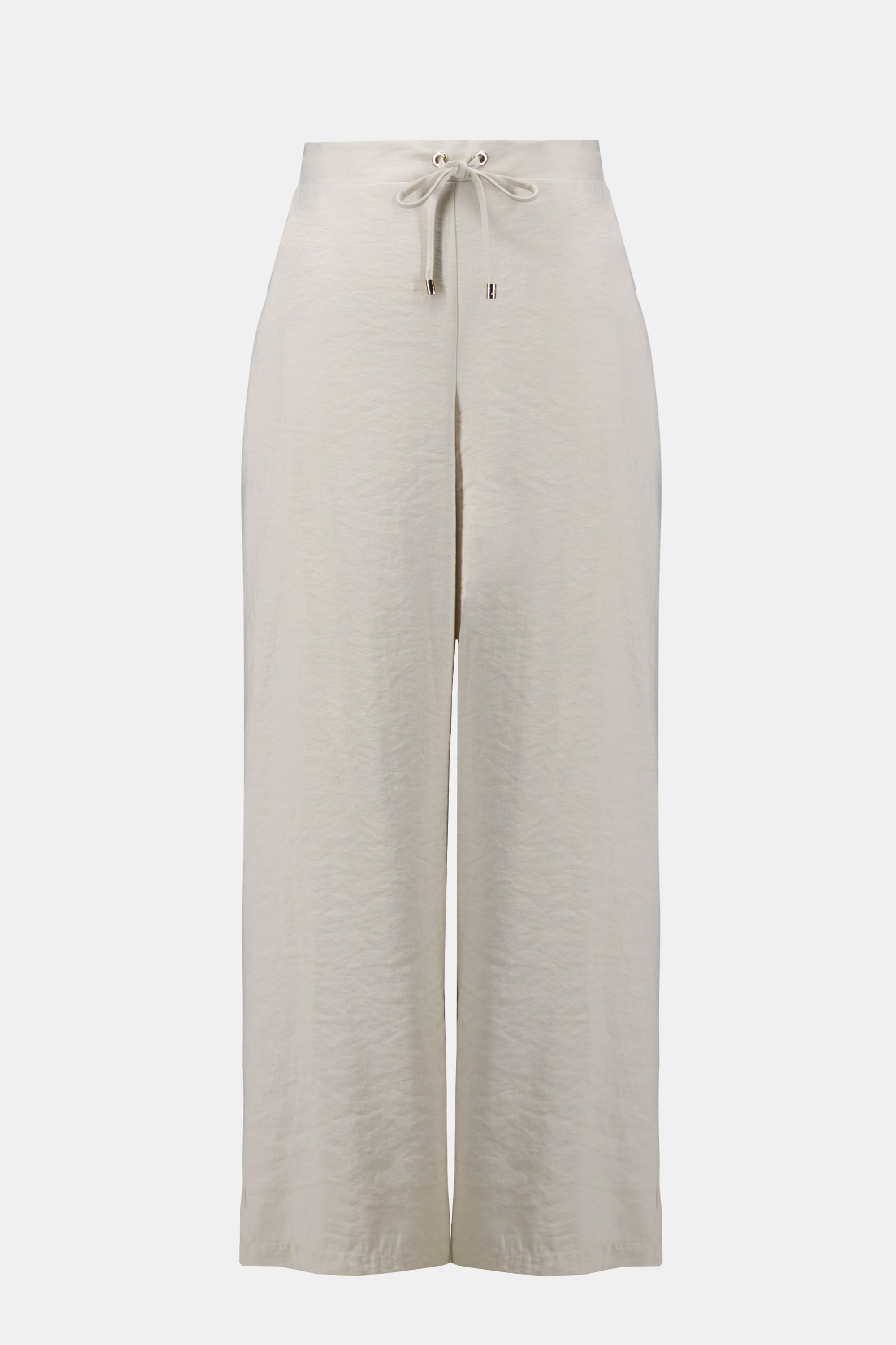 Recycled Textured Woven Wide Leg Pull-On Pants
