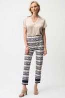 Joseph Ribkoff Millennium Geometric Print Straight Pull-On Pants-261222