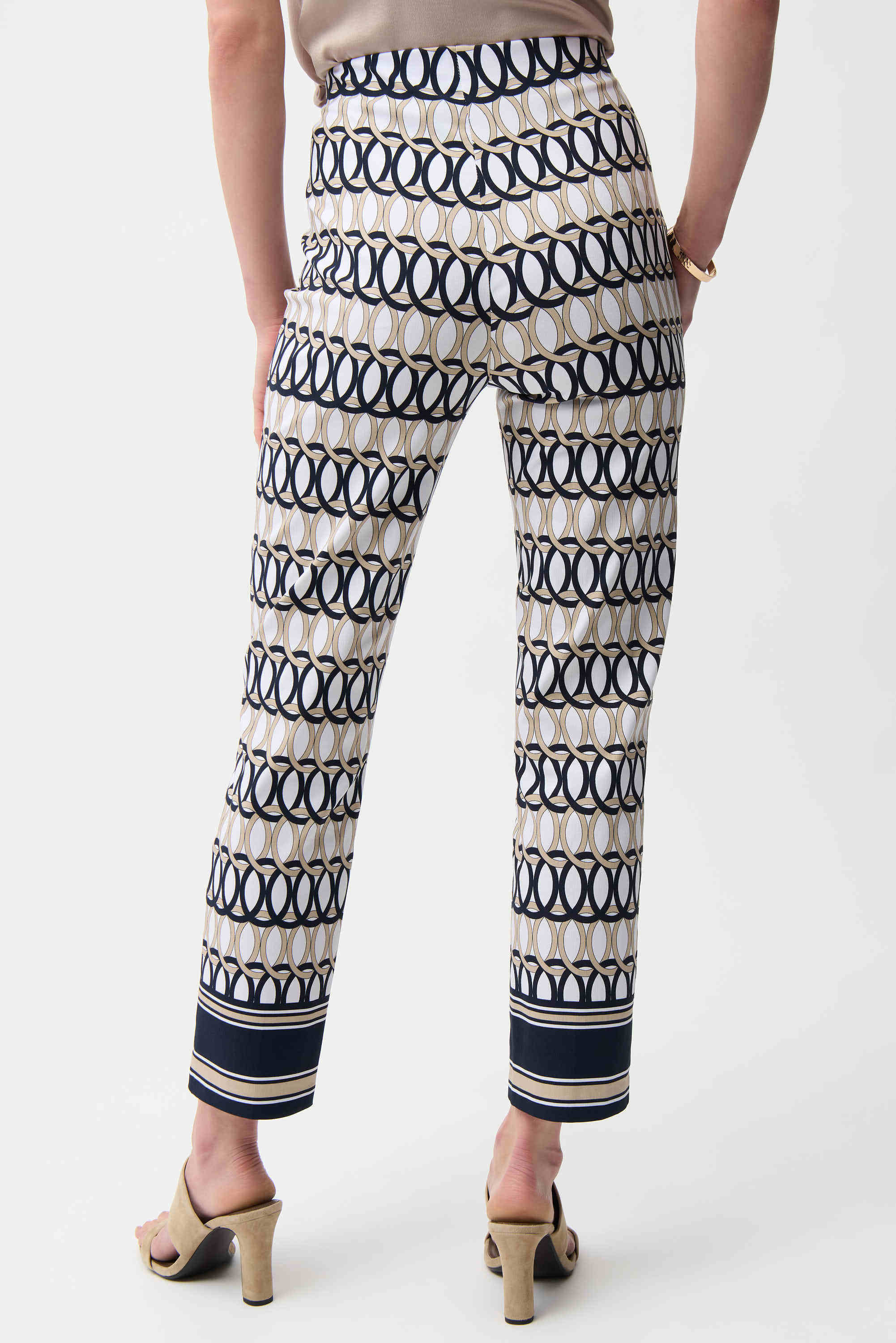 Joseph Ribkoff Millennium Geometric Print Straight Pull-On Pants-261222