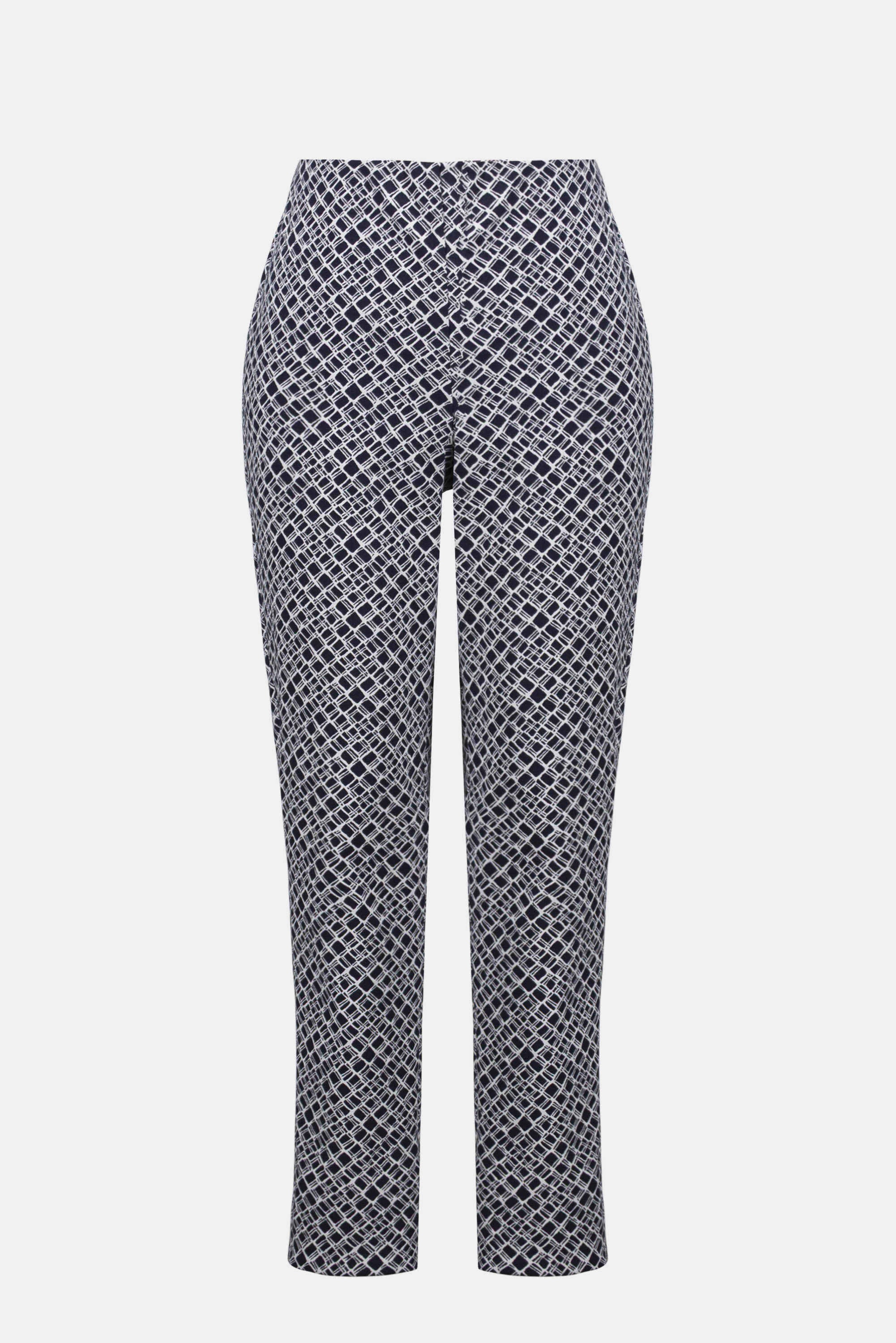 Joseph Ribkoff Geometric Jacquard Pull-On Slim Fit Pants-261225