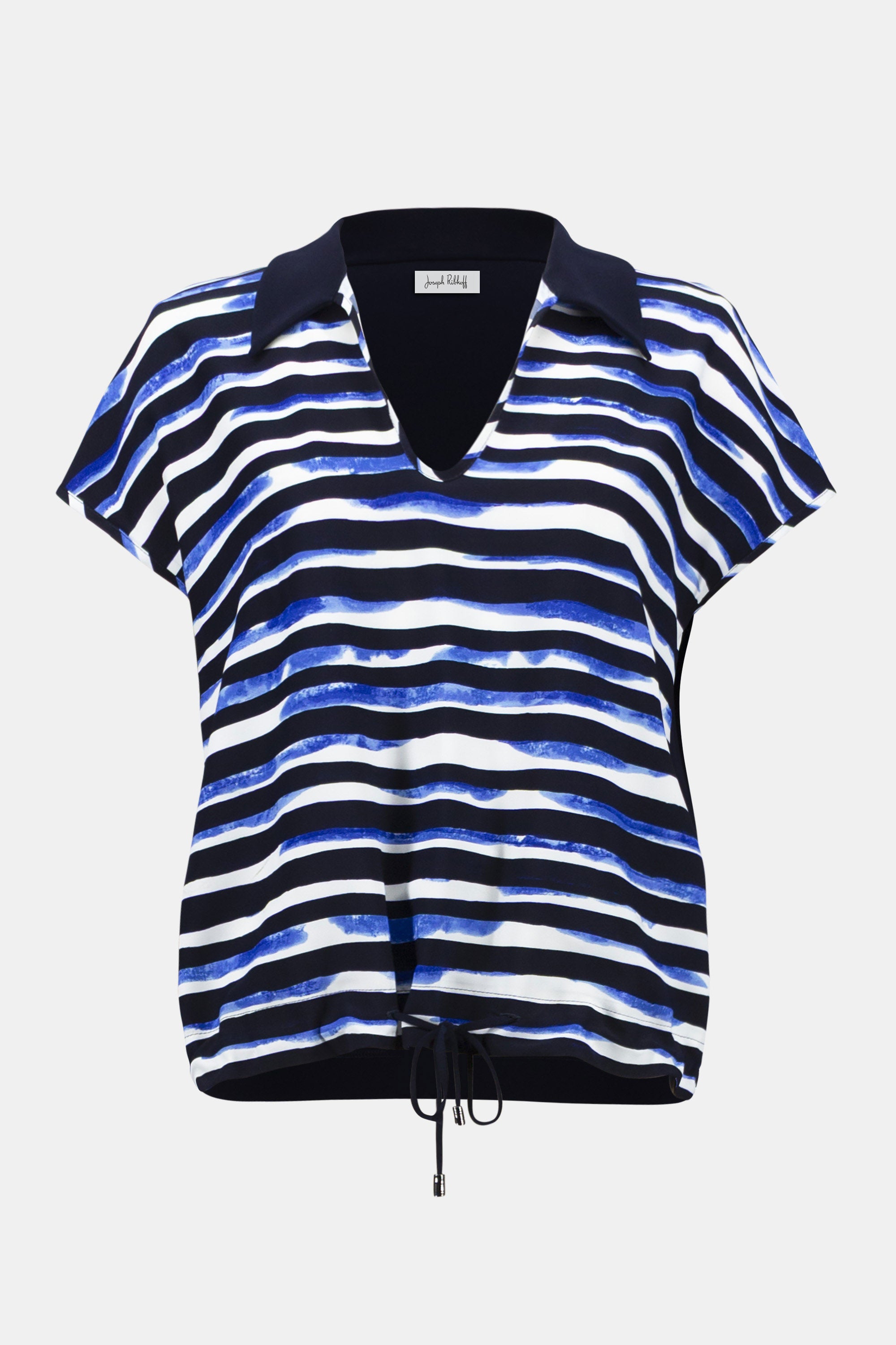 Joseph Ribkoff Woven Stripe Print Cocoon Top-261231