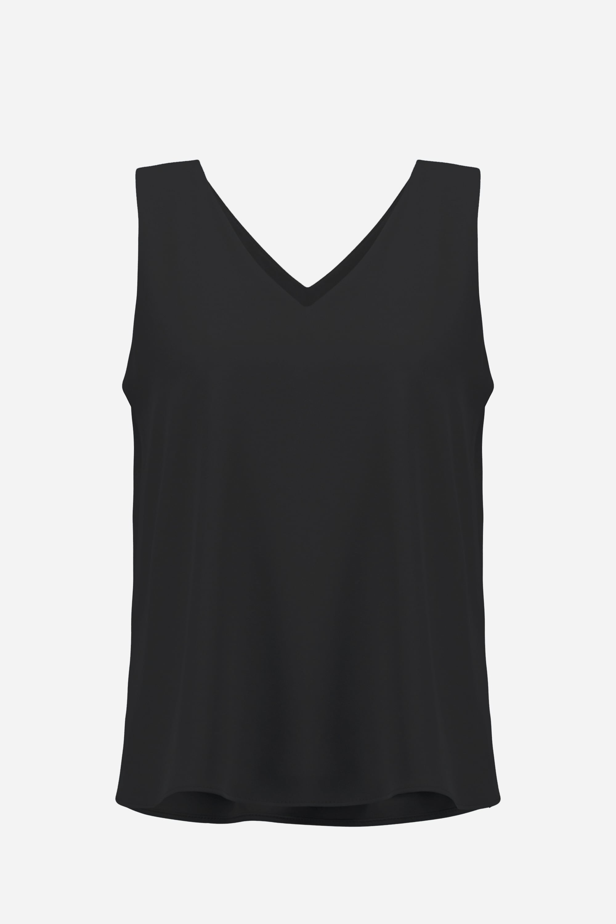 Joseph Ribkoff Woven Twill Sleeveless Straight Top With V-necklineline-261248, colour 11