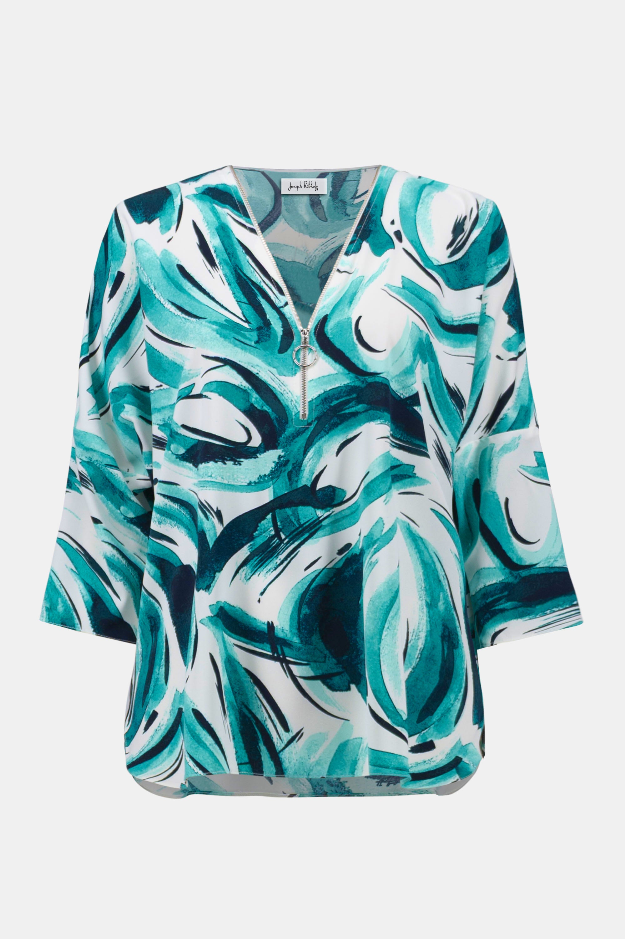 Recycled Woven Abstract Print Boxy Tunic