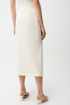 Bouclé Pencil Skirt With Gold Buttons