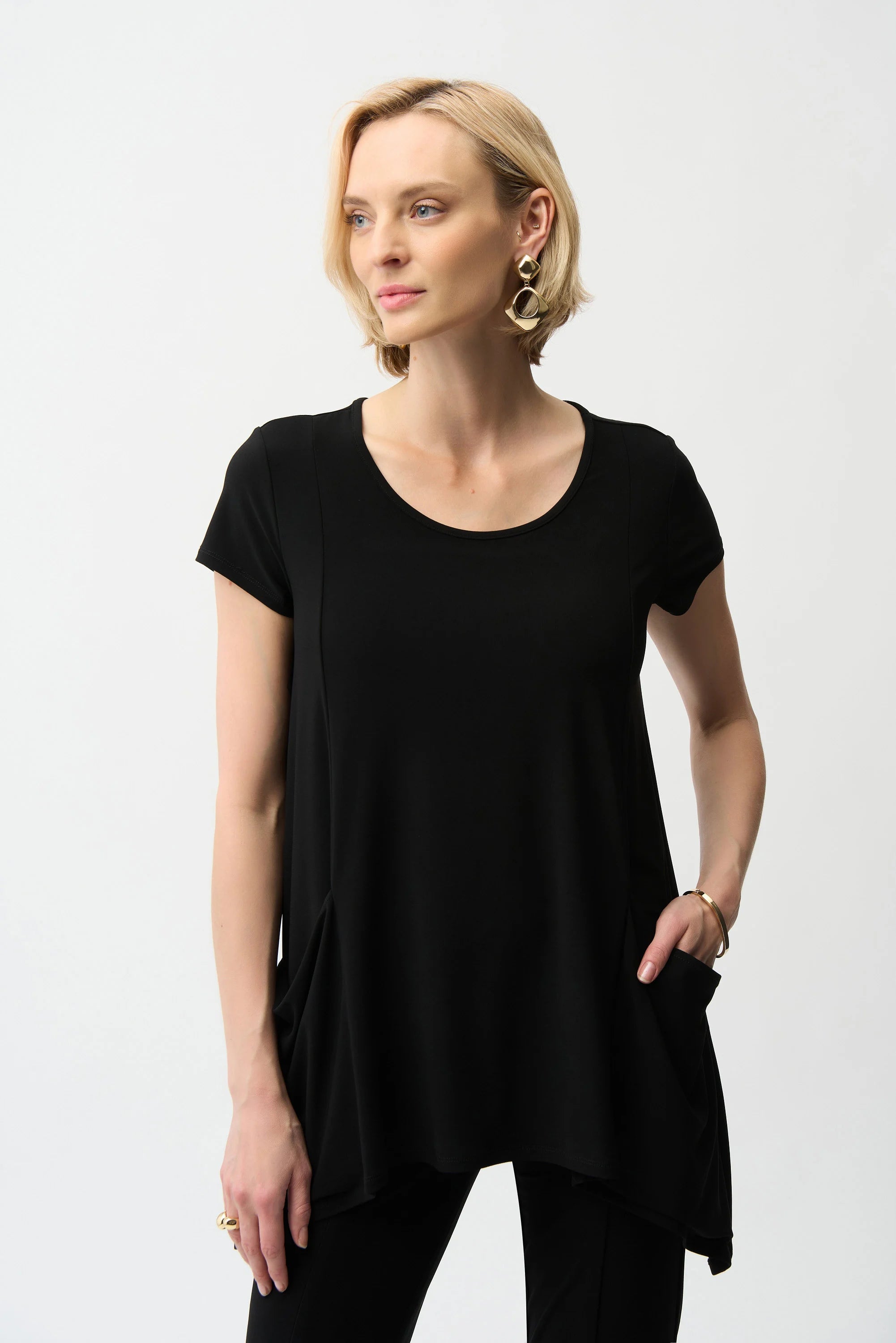 Joseph Ribkoff Silky Tunic With Handkerchief Hem-261310