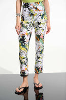 Joseph Ribkoff  Tropical Print Pull-On Pants With Mesh Detail-261603