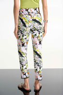 Joseph Ribkoff  Tropical Print Pull-On Pants With Mesh Detail-261603