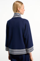 Scuba Jersey Jacket With Funnel Collar