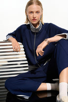 Scuba Jersey Jacket With Funnel Collar
