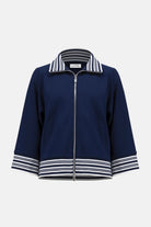 Scuba Jersey Jacket With Funnel Collar
