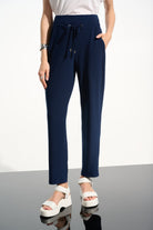 Silky Knit Pull-On Jogger Pants With Drawstring
