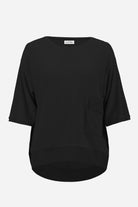 Silky Knit And Memory Boxy Tunic With Pocket Detail