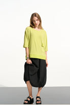 Silky Knit And Memory Boxy Tunic With Pocket Detail