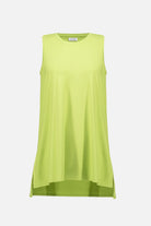 Jersey Sleeveless Straight Tunic With Scoop Neck