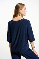 Joseph Ribkoff Silky Knit Boxy Top With V-neckline-261641