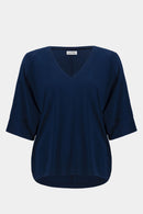 Joseph Ribkoff Silky Knit Boxy Top With V-neckline-261641