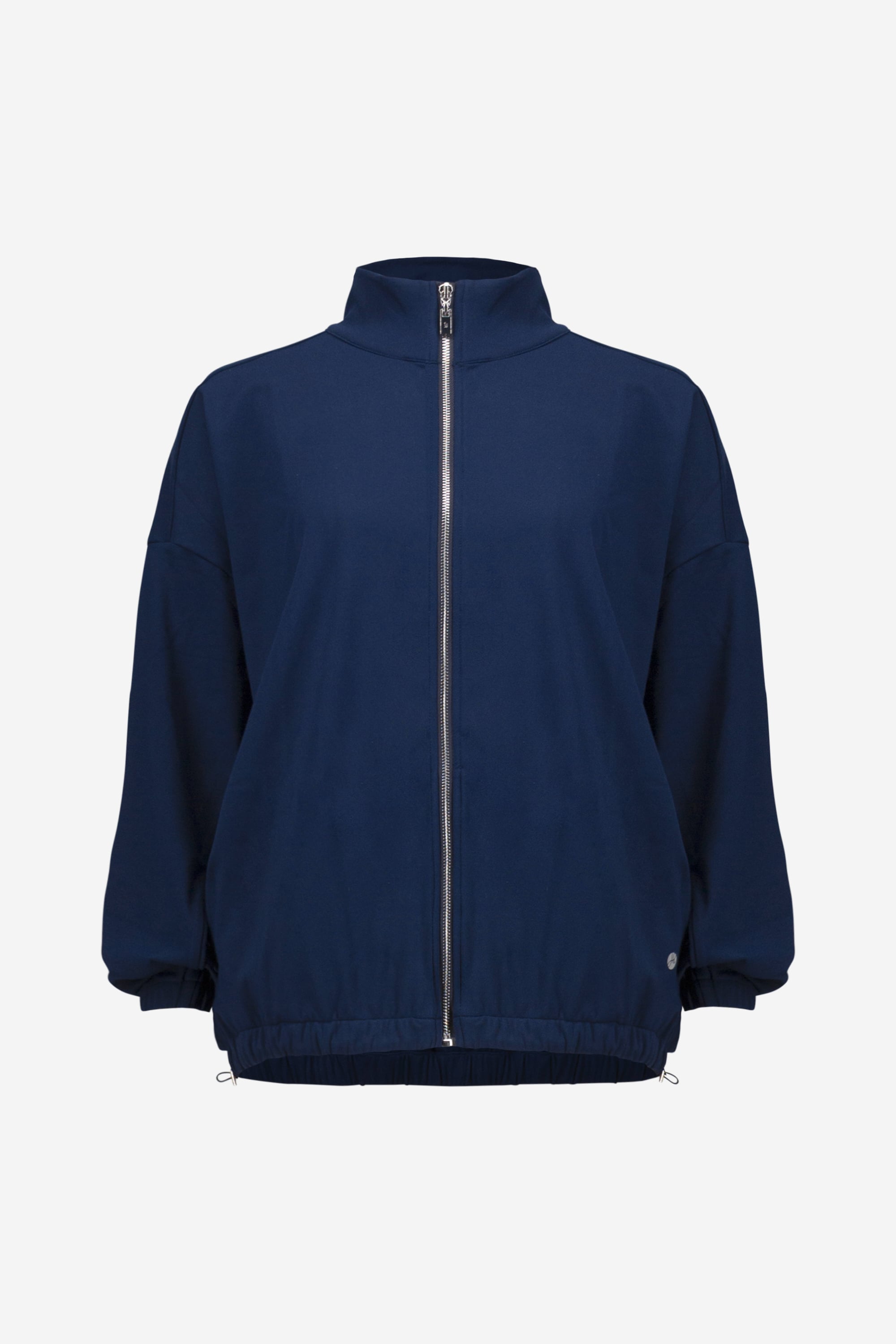 Stretch Nylon Boxy Mock Neck Outdoor Jacket