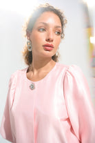Signature | Shimmer Jacquard Boxy Jacket With Puff Sleeves