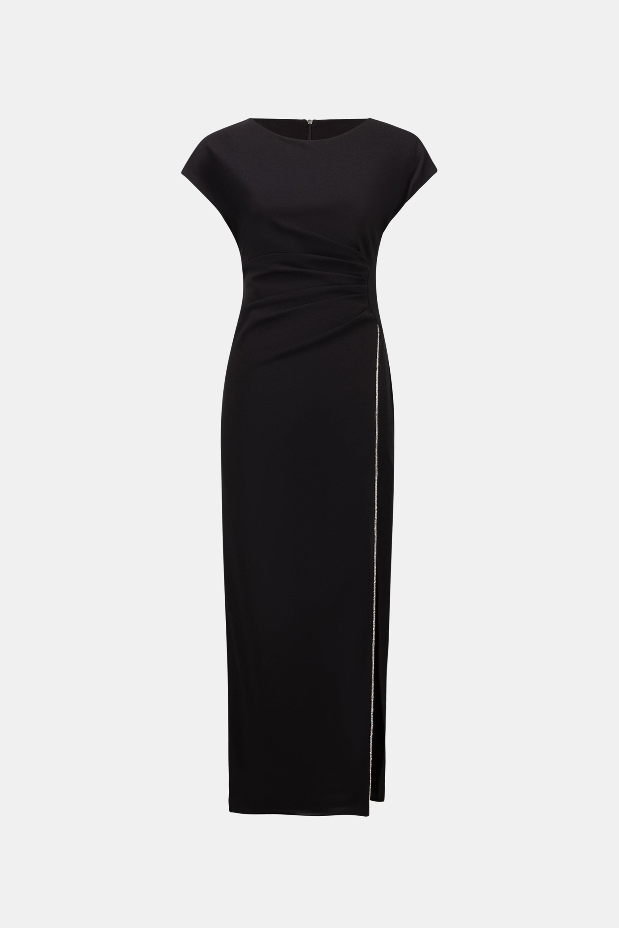 Signature | Scuba Crepe Sheath Gown With Rhinestones Piping