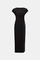 Signature | Scuba Crepe Sheath Gown With Rhinestones Piping