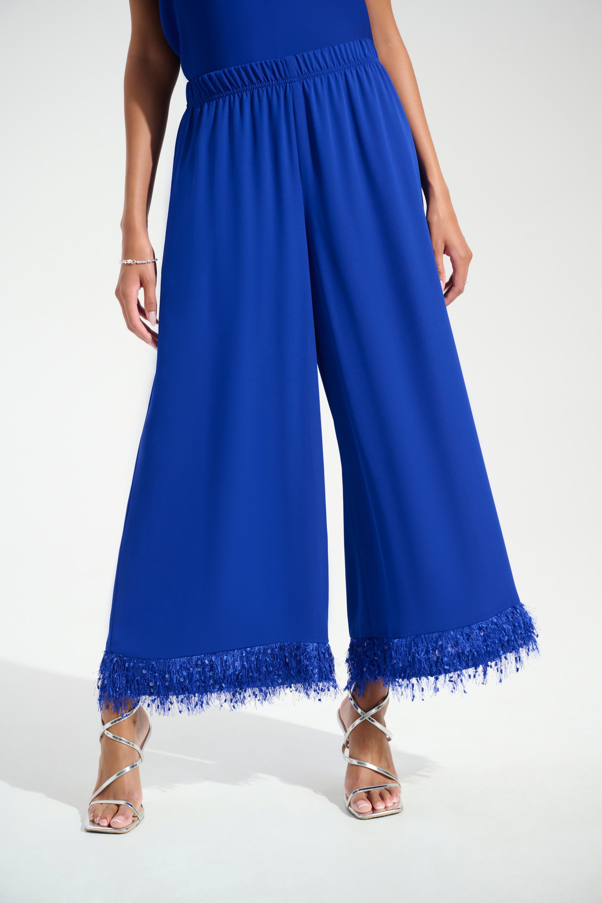 Signature | Georgette Wide Leg Culotte With Novelty Hem