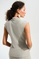 Signature | Sparkle Knit Wrap Top With Rhinestones Ornament
