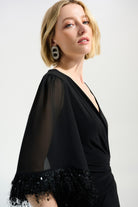 Signature | Silky Knit Wide Leg Jumpsuit With Chiffon Sleeves