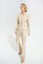 Signature | Lux Twill Foiled Abstract Print Fitted Jacket With Statement Button