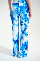 Signature | Silky Knit Floral Print Wide Leg Pants
