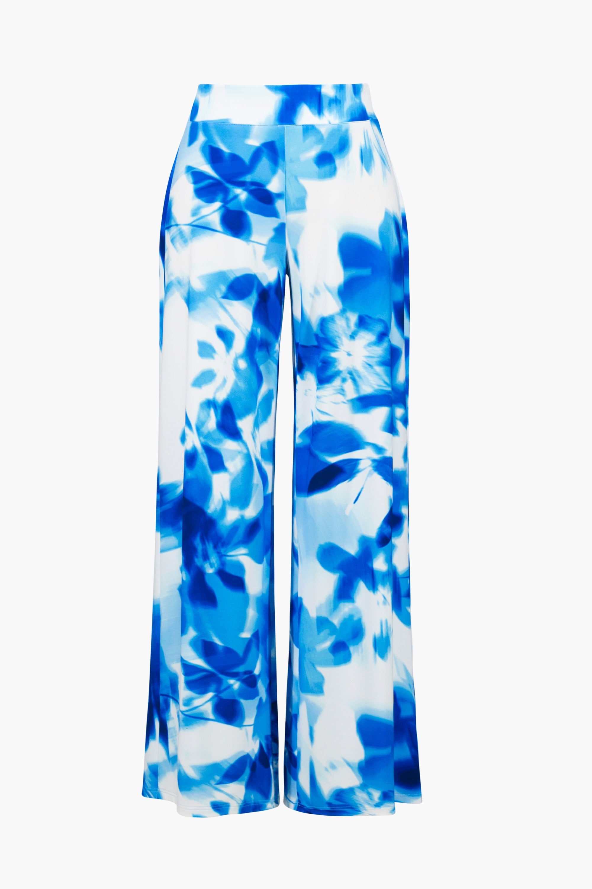 Signature | Silky Knit Floral Print Wide Leg Pants