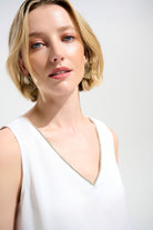 Signature | Recycled Satin Straight Top With Rhinestones Trim